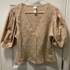 H&M Balloon Sleeve Top
